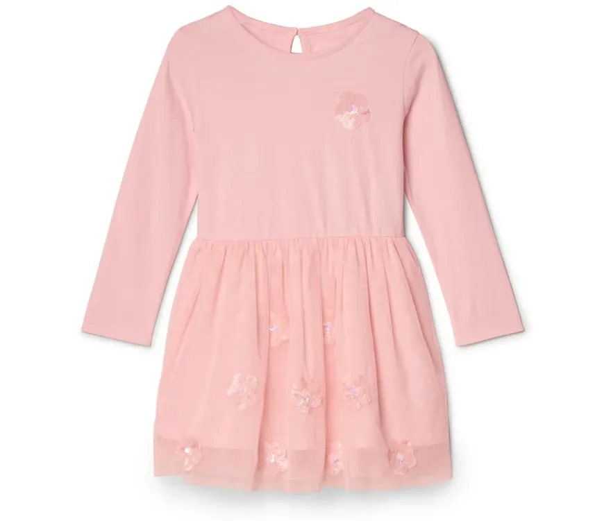 Kinder-Jerseykleid mit Pailletten