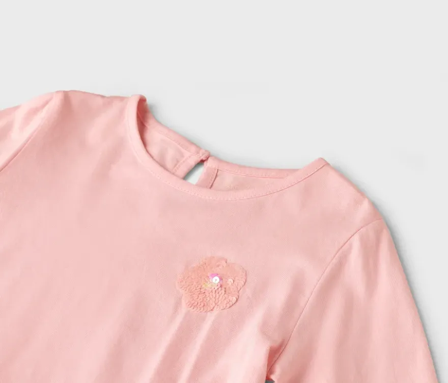 Kinder-Jerseykleid mit Pailletten