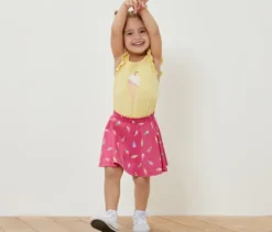 Kinder-Jerseyrock mit Hose, Eis