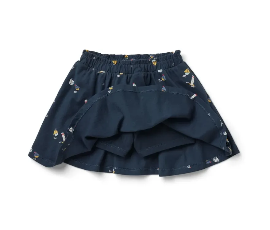 Kinder-Jerseyrock mit Hose, maritim