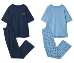2 Kinder-Kurzarm-Pyjamas