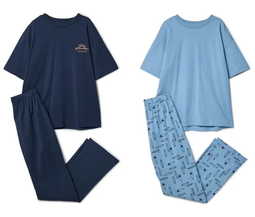 2 Kinder-Kurzarm-Pyjamas