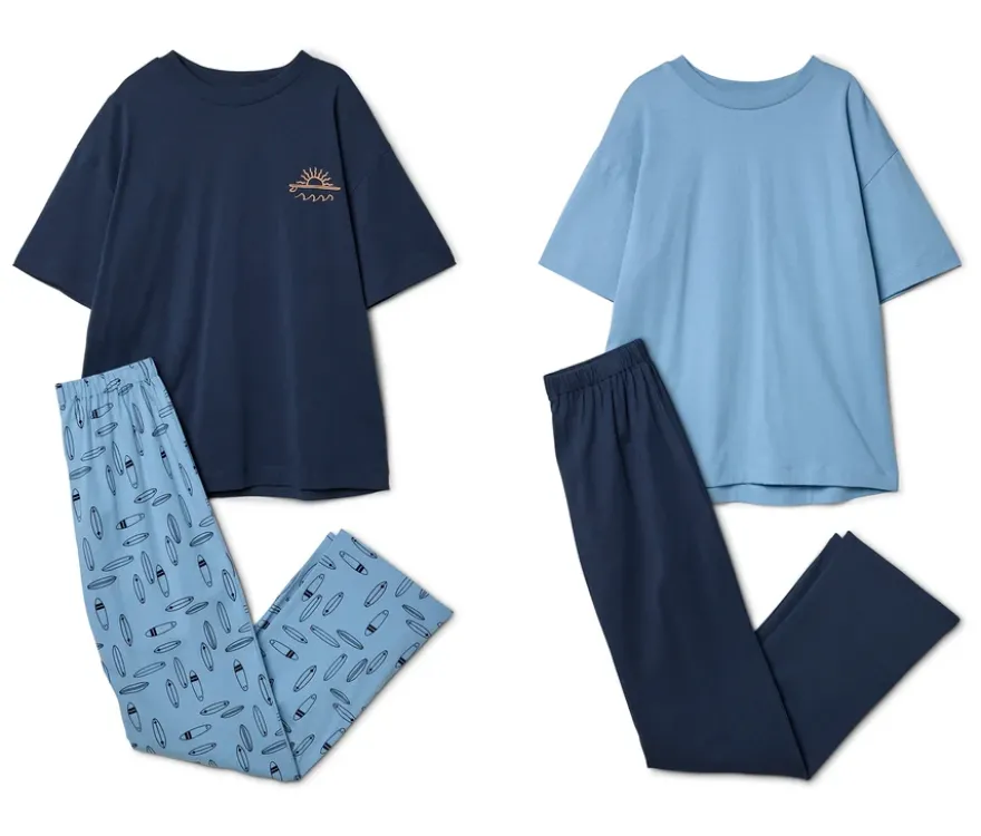 2 Kinder-Kurzarm-Pyjamas