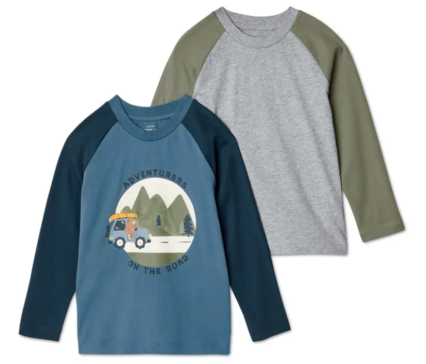 2 Kinder-Langarmshirts