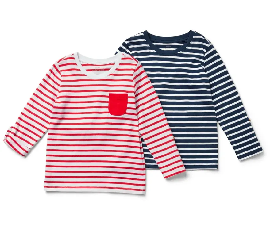 2 Kinder-Langarmshirts