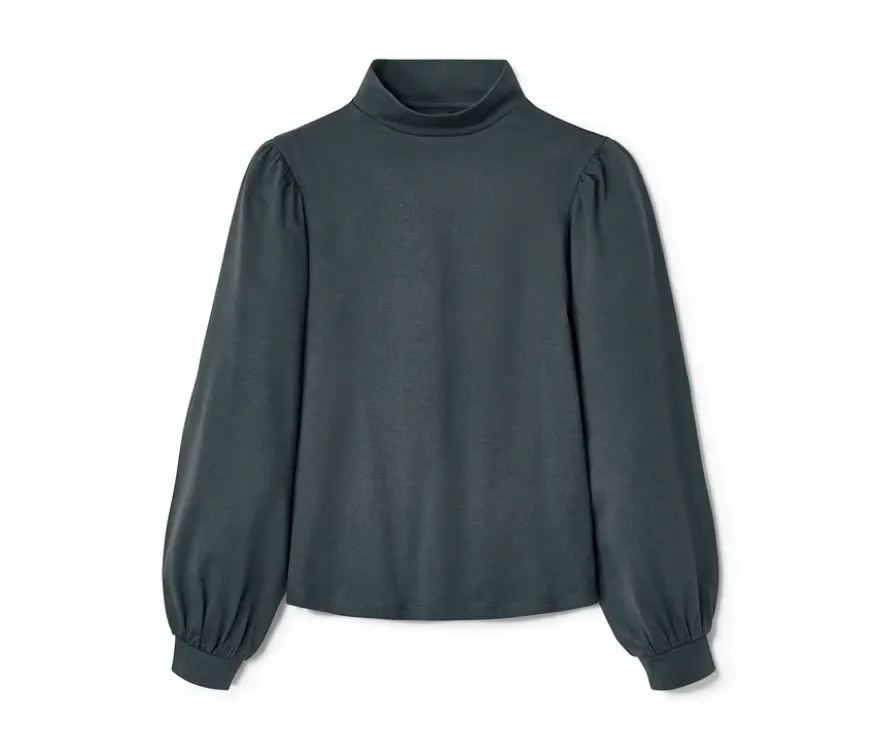 Kinder-Langarmshirt, schieferblau