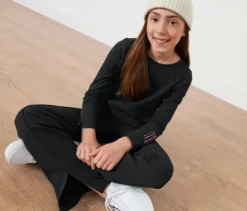 Kinder-Langarmshirt, schwarz