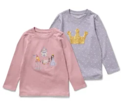 2 Kinder-Langarmshirts, Prinzessin