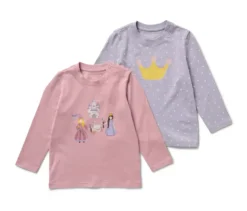 2 Kinder-Langarmshirts, Prinzessin