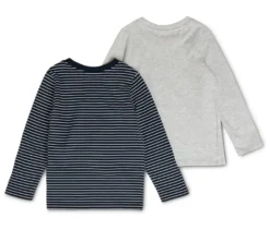 2 Kinder Langarmshirts, Streifen