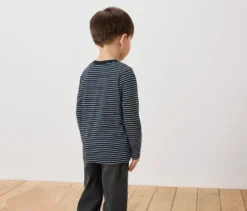 2 Kinder Langarmshirts, Streifen