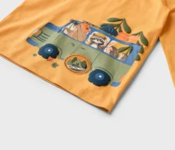 2 Kinder-Langarmshirts, Waldtiere