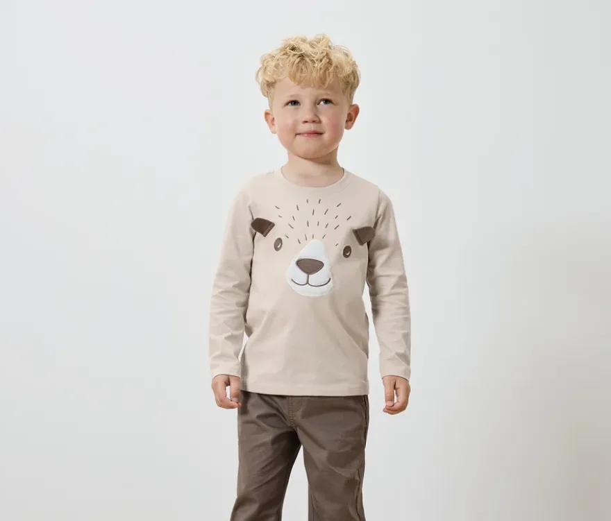 2 Kinder Langarmshirts, Waldtiere