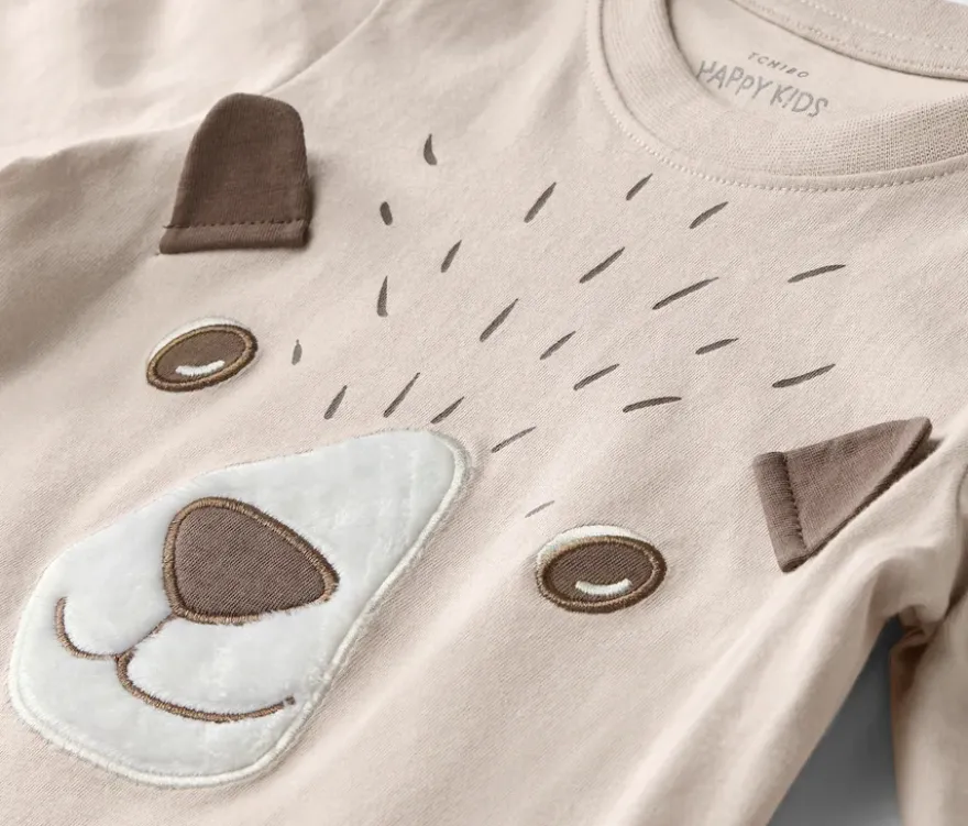 2 Kinder Langarmshirts, Waldtiere