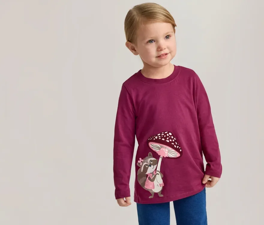 2 Kinder-Langarmshirts, Waschbär