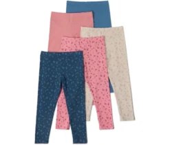 5 Kinder-Leggings, Blumen