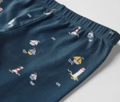 5 Kinder-3/4-Leggings, maritim