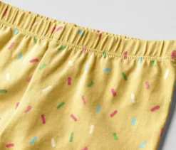 2 ¾-Kinder-Leggings, pink/gelb