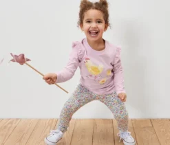 2 Kinder-Leggings, rosa