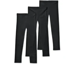 3 Kinder-Leggings, schwarz