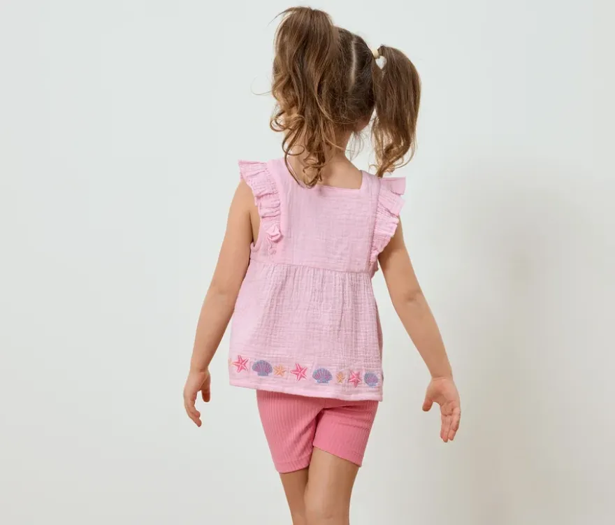 Kinder-Musselin-Bluse