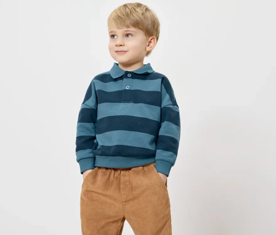 Kinder-Poloshirt mit angerauter Innenseite