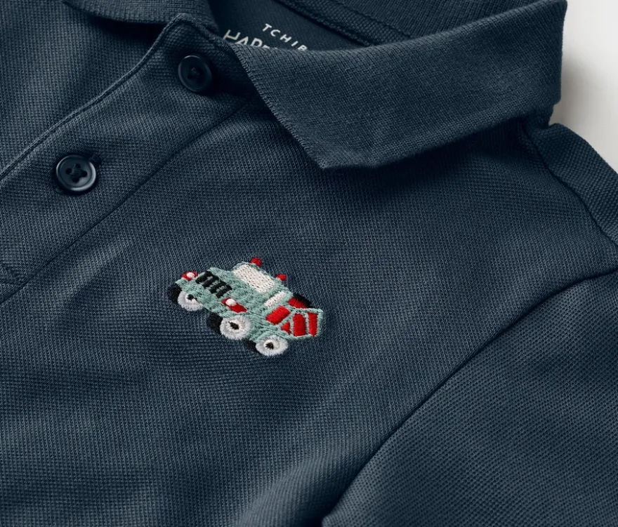 2 Kinder-Poloshirts aus Baumwoll-Piqué