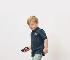 2 Kinder-Poloshirts aus Baumwoll-Piqué