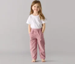 Kinder-Pull on pants Cord – Fit »Jona«, altrosa