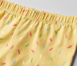 2 Kinder-Radler-Leggings, pink und gelb