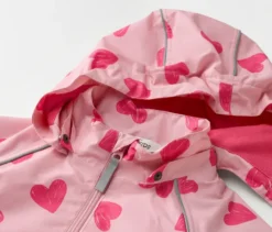 Kinder-Regenjacke, Herzen