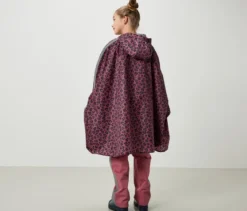 Kinder-Regenponcho, rosa mit Alloverprint