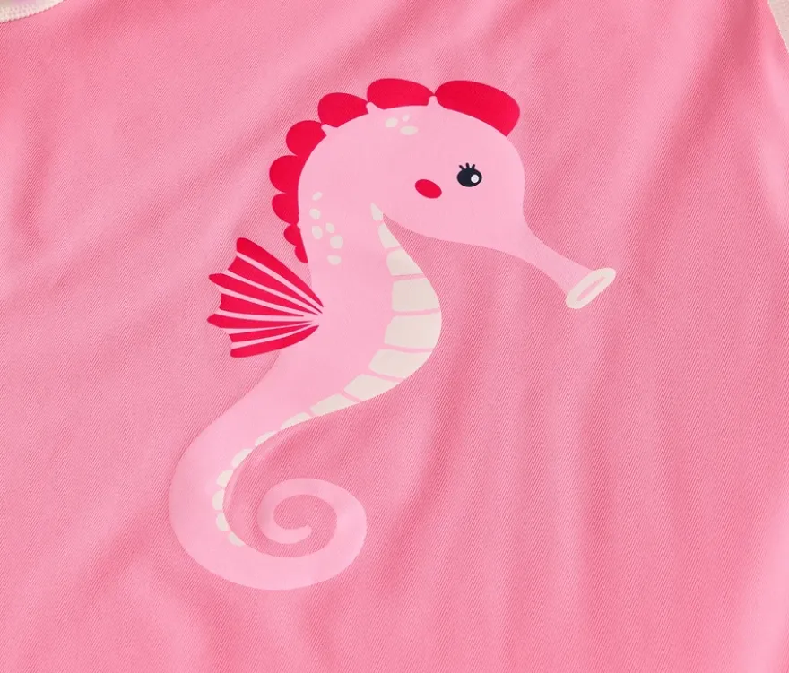 Kinder-Shirt mit UV-Schutzfaktor 50+, Seepferdchen