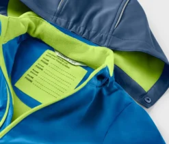 Kinder-Softshelljacke mit Farbwechsel bei Regen