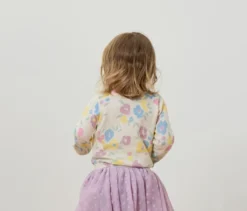 Kinder-Strickjacke, Blumen