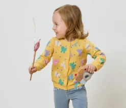 Kinder-Strickjacke, Schmetterlinge