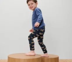 2 Kinder-Strickleggings mit Stickerei