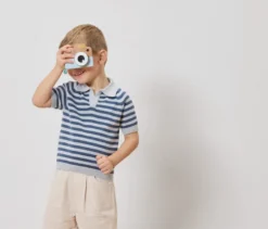 Kinder-Strick-Poloshirt