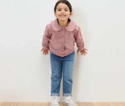 Kinder-Sweatjacke mit Volant