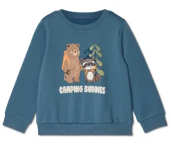 Kinder-Sweatshirt mit angerauter Innenseite, Waldtiere