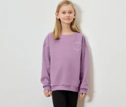 Kinder-Sweatshirt mit angerauter Innenseite, lavendel
