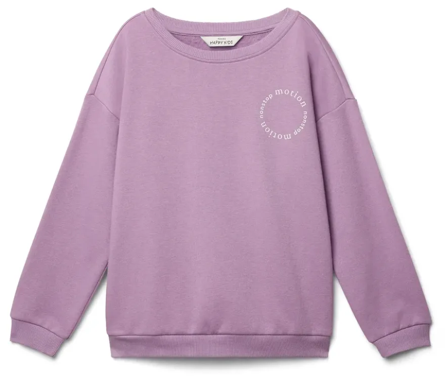Kinder-Sweatshirt mit angerauter Innenseite, lavendel