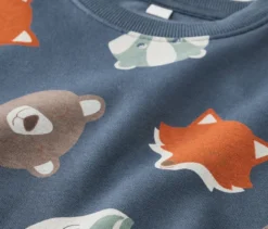 Kinder-Sweatshirt mit angerauter Innenseite, blau
