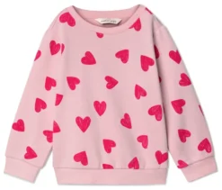 Kinder-Sweatshirt mit angerauter Innenseite, Herzen