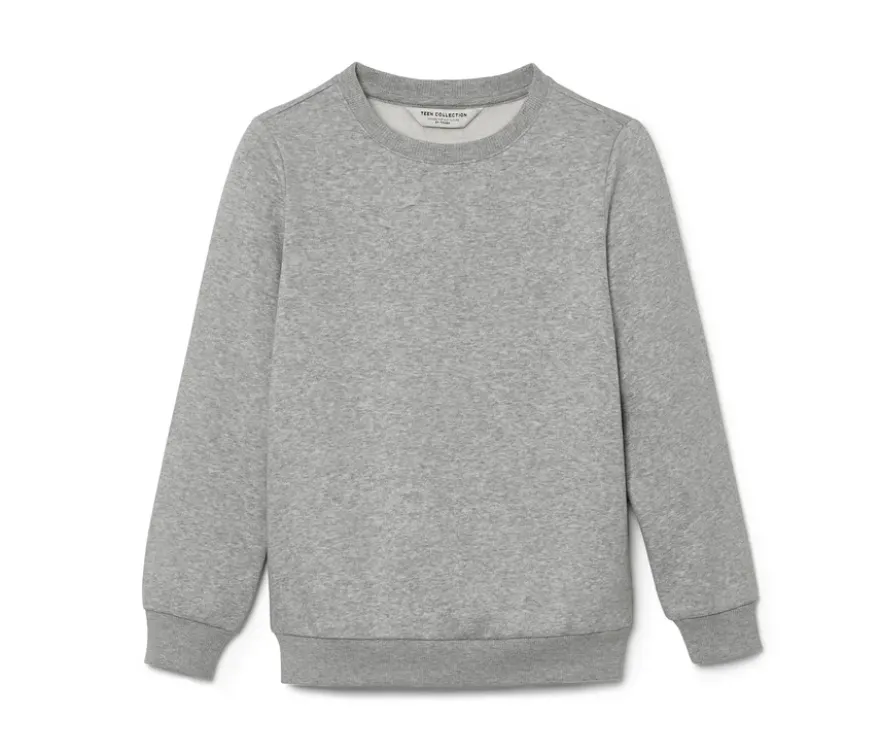 Kinder-Sweatshirt mit angerauter Innenseite, grau