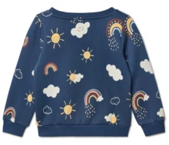 Kinder-Sweatshirt mit angerauter Innenseite, dunkelblau