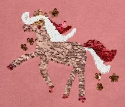 Kinder-Sweatshirt mit Wendepailletten, Einhorn oder Print (Gr. 86/92)