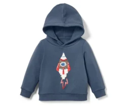 Kinder-Sweatshirt mit Wendepailletten, Rakete oder Print (Gr. 86/92)