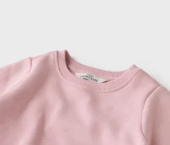 2 Kinder-Sweatshirts mit angerauter Innenseite, rosa