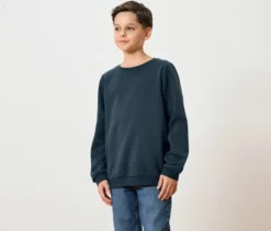 2 Kinder-Sweatshirts mit angerauter Innenseite, blau